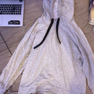 Grey Hoodie with Black drawstrings, brand is Zara Trafaluc, Size Large.
